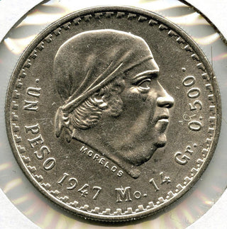 1947 Mexico Coin - Un Peso - Morelos - Estados Unidos Mexicanos - C589