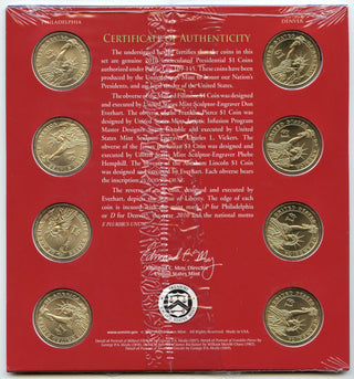 2010 Presidential Dollar P & D Uncirculated $1 Set 8-Coins US Mint OGP - C737