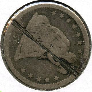 1858 Seated Liberty Silver Quarter - Love Token Engraved Coin - E880