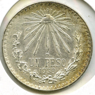 1938 Mexico Un Peso Silver Coin - Moneda Plata Mexican Libertad - E118