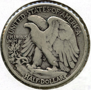 1938-D Walking Liberty Silver Half Dollar - Key Date - Denver Mint - G836