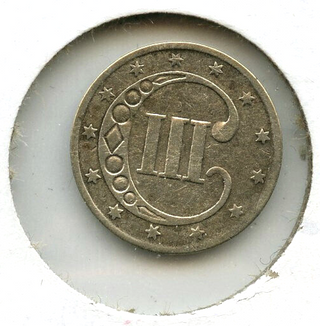 1852 3-Cent Silver Nickel - Three Cents - DM553