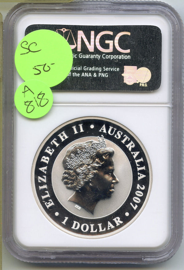 2007 Australia $1 Koala 999 Silver 1 oz NGC MS69 First Year of Issue Dollar A818
