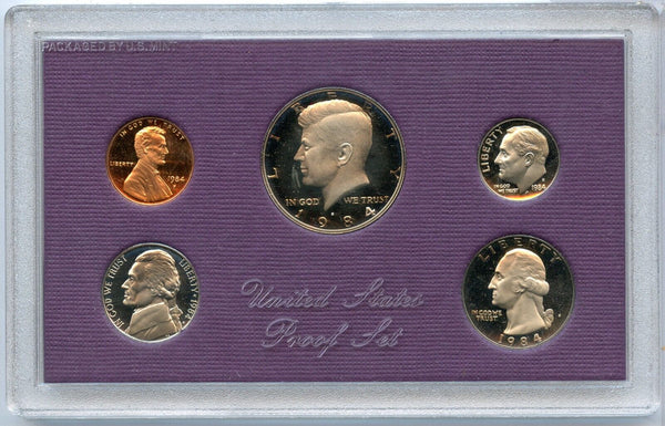 1984-S United States US Proof Set 5 Coin Set San Francisco Mint