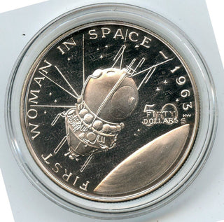 1989 First Woman in Space 1963 Marshall Islands $50 Proof Silver Coin CC465