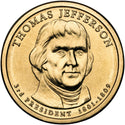 2007-D Thomas Jefferson Presidential US Golden Dollars $1 Coin Denver Mint 03