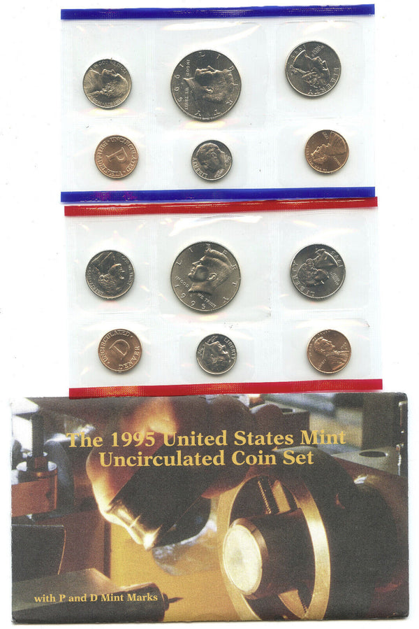 1995 Uncirculated US OGP Mint 10- Coin Set United States Philadelphia and Denver