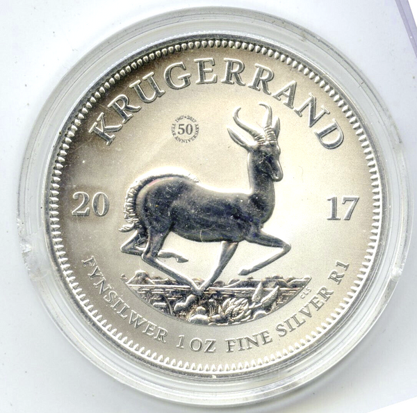 2017 South Africa 999 Silver 1 oz Krugerrand Coin Suid Afrika Bullion