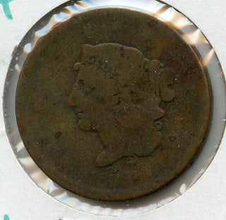 1839 Coronet Head Large Cent US Copper 1c Coin - JP128