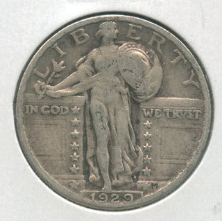 1929-p Silver Standing Liberty Quarter 25c Philadelphia Mint - KR80