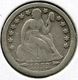 1853-O Seated Liberty Silver Dime - Arrows - New Orleans Mint - G288
