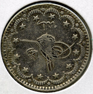 1327 / 1909 Turkey Ottoman Empire Coin - 5 Kurus Mehmed - B989