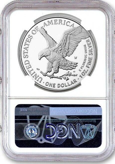 2021-W American Silver Proof Eagle NGC PF70 Type 2 Coin T2 Brown Label - JL485