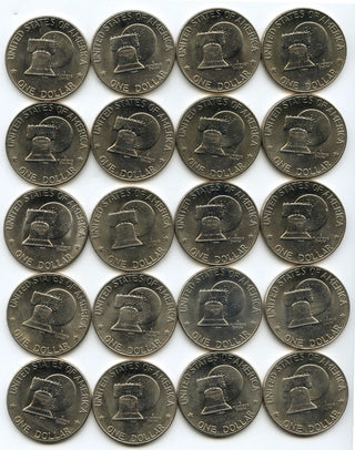1776 - 1976-D Eisenhower Ike Dollars Type 2 Coin Roll - Bicentennial Denver B365