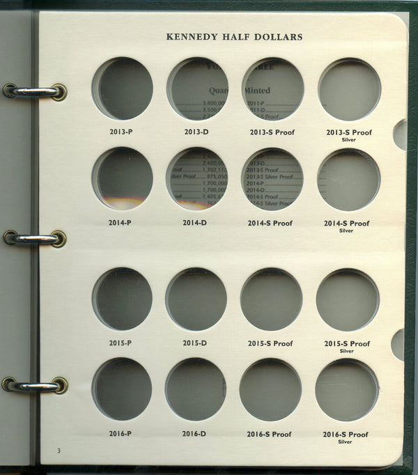 Kennedy Half Dollars 2005- Littleton Used Coin Album LCA68-DM211