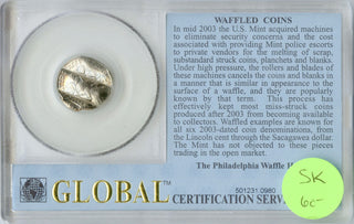 2003 P Roosvelt Dime Cancelled Waffled Error Limited Edition Coin -DN099