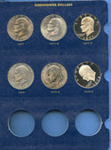 Eisenhower Dollars 1971 - 1978 Coin Collection & Whitman Classic 9131 Album A115