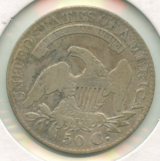 1828-P Silver Bust Half Dollar Curl Base 2 Small 8s 50c Philadelphia Mint -KR615