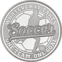 Soccer Football Futbol 999 Silver Medal 1 oz Round Gift Athlete ounce - JC186