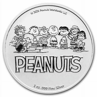 2021 Peanuts Charley Brown Silver 1oz 999 Round - ER630