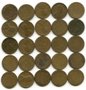 1919-D Lincoln Wheat Cent Penny 50-Coin Roll Lot - Denver Mint - A527