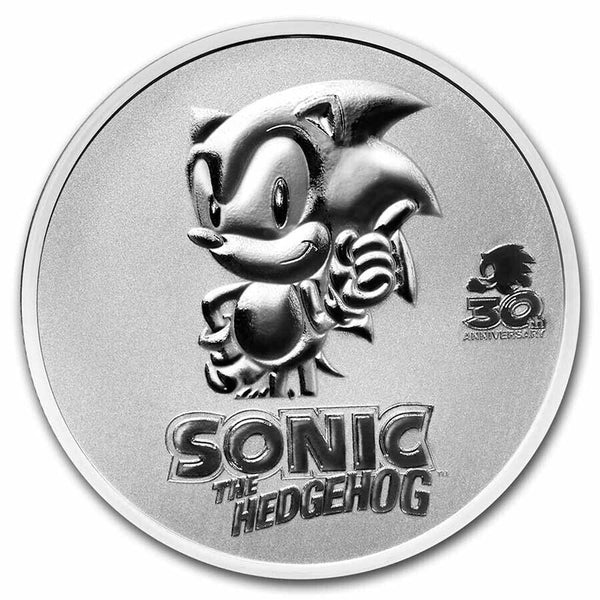 2021 Sonic the Hedgehog 1 Oz Silver $2 Niue Coin 30th Anniversary - JN464