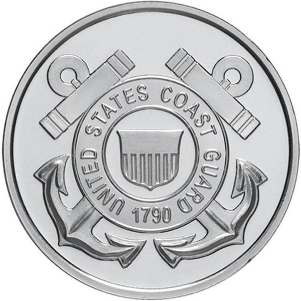 United States Coast Guard USCG 1 Oz 999 Silver Round Medallion Military Emblem