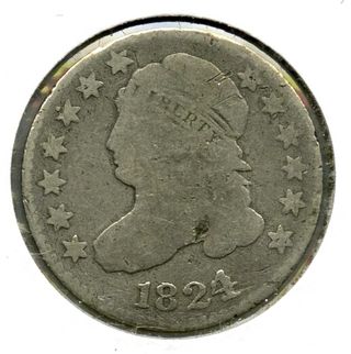 1824/2 Capped Bust Silver Dime - DM540