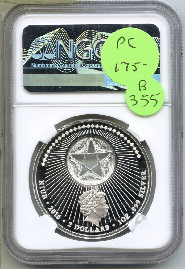 2016 Niue Approach Wise Men 5-Pointed Star NGC PF69 Ultra Cameo $2 Coin - B355