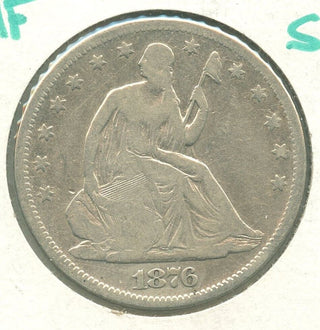 1876-S Silver Seated Liberty Half Dollar 50c San Francisco Mint -KR618