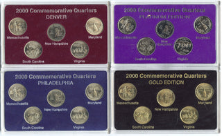 2000 State Quarters 20-Coin Set - Gold Platinum Denver Philadelphia - G952