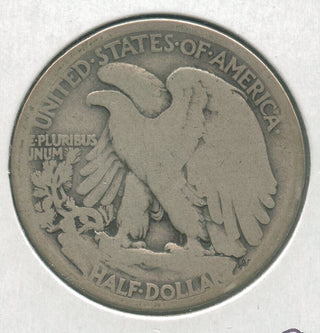 1917-D Obverse MM Silver Walking Liberty Half Dollar 50c Denver Mint  - KR206