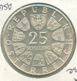 1971 Austria 200th Anniversary Vienna Bourse Silver 25 Schillings-KR528