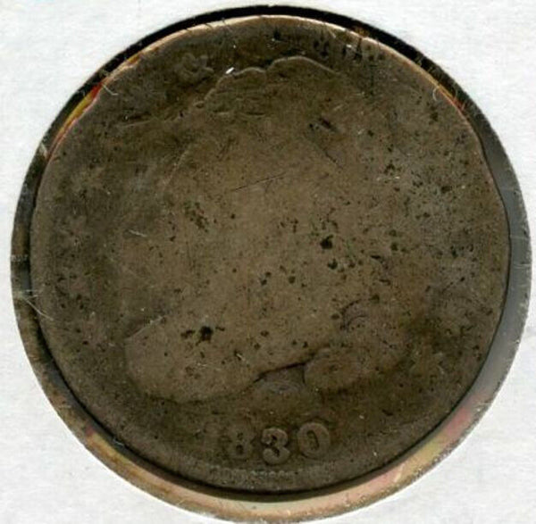 1830 Capped Bust Silver Dime - Philadelphia Mint - RC665