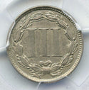 1866 3-Cent Nickel PCGS AU50 Three Cents - C566