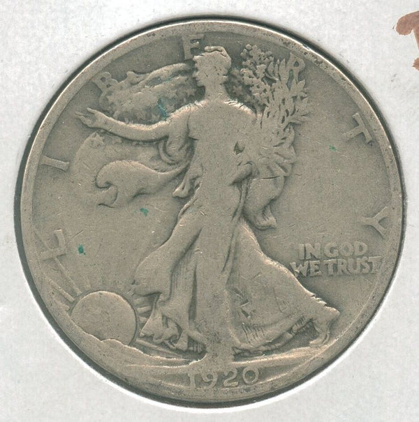 1920-D Silver Walking Liberty Half Dollar 50c Denver Mint  - KR220