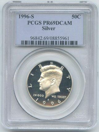 1996-S Kennedy Silver Half DollarPCGS PR69DCAM Certified Coin - DN672