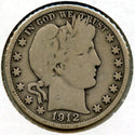 1912-S Barber Silver Half Dollar - San Francisco Mint - BQ868