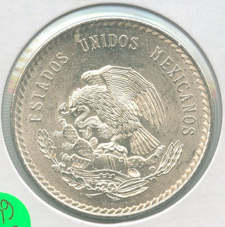 1948 Cuauhtemoc Mexico Silver 5 Pesos Coin -ER640