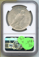 1923 Peace Silver Dollar NGC MS63 Certified - Philadelphia Mint - A113
