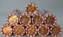 Lot of 10 1989-D Lincoln Memorial Cents 10C Rolls 500 Coins Uncirculated LH144
