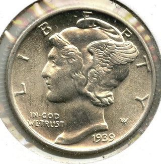 1939 Mercury Silver Dime - Uncirculated - Philadelphia Mint - G813