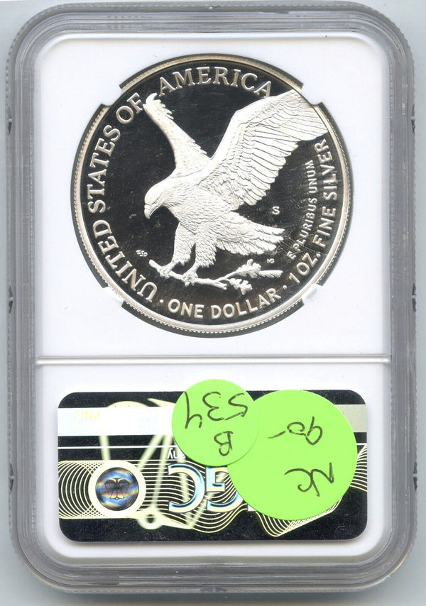 2022-S American Eagle 1 oz Silver Dollar NGC PF69 Ultra Cameo First Release B534
