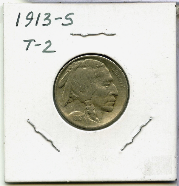 1913-S Buffalo Nickel -Type 2 - Denver Mint -DM516