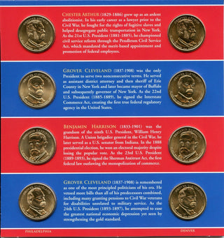 2012 P & D Presidential $1 Coin Uncirculated Set 8 Coins US Mint OGP - JP349