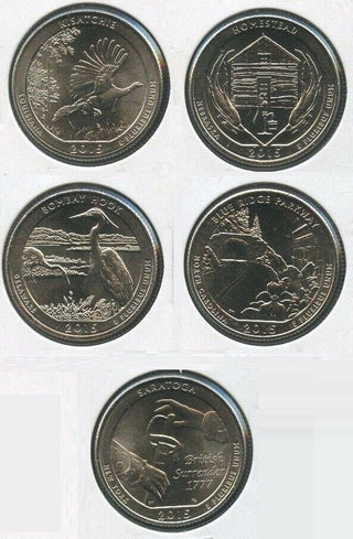 2015-D National Park Quarter Set ATB - Denver Mint - America the Beautiful JZ179