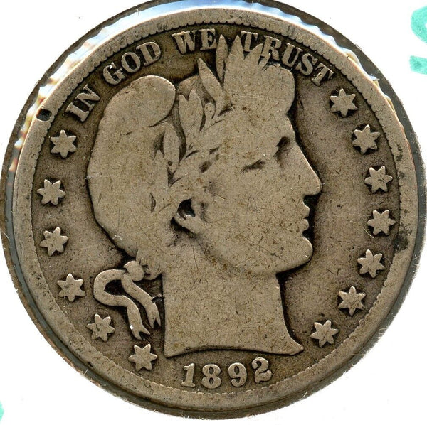 1892-S Barber Silver Half Dollar - San Francisco Mint - DM34