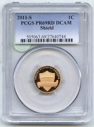 2011-S Lincoln Shield Cent Penny PCGS PR69RD DCAM - San Francisco Mint - G295