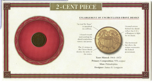 1867 2-Cent Coin - Two Cents -Philadelphia -DM224