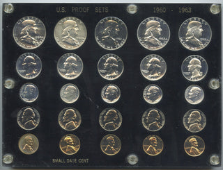 1960 - 1963 United States Proof Coin Sets + Capital Holder - C316